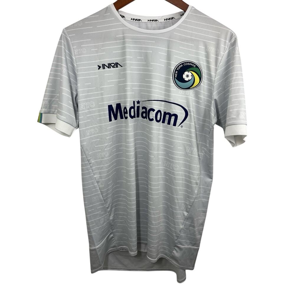 New York Cosmos Mens Jersey Small Inaria 2019 Soccer Futbol White NASL Home